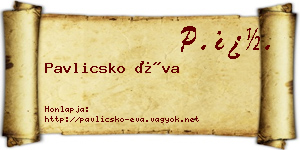 Pavlicsko Éva névjegykártya